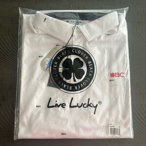NWT - Black Clover White Golf Polo